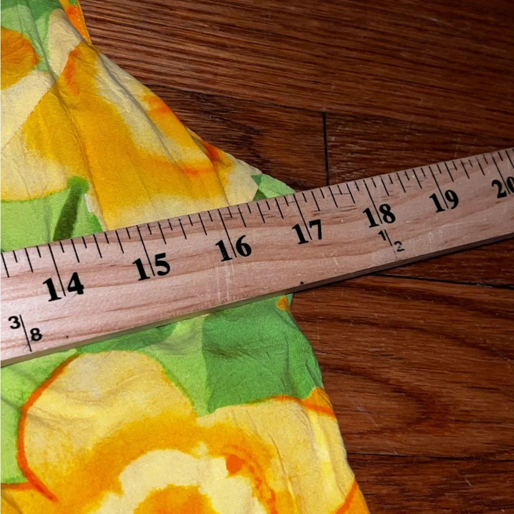 Vintage Jams World Rover dress yellow floral colorful artsy art to wear small